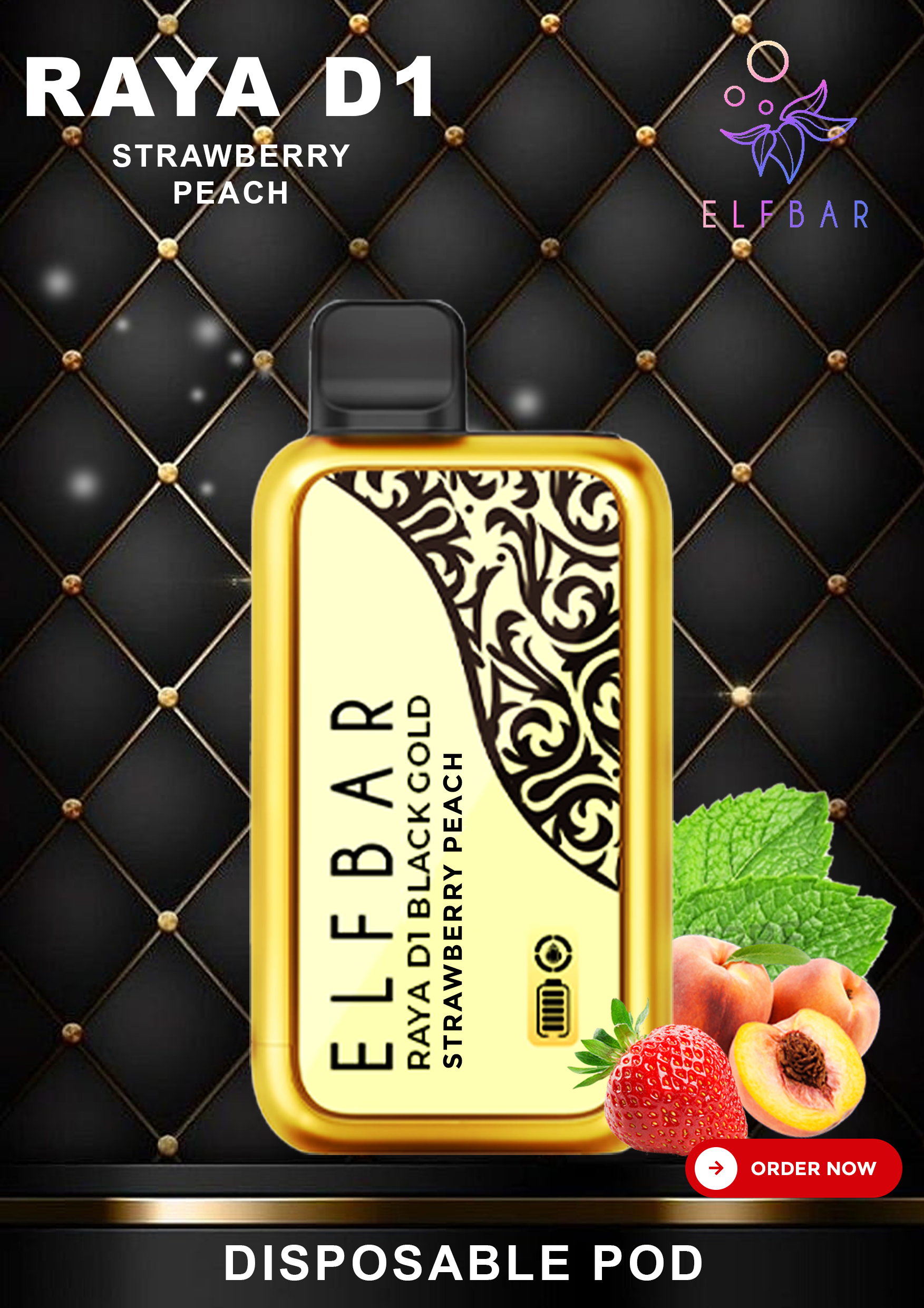 D1 Black Gold Strawberry Peach